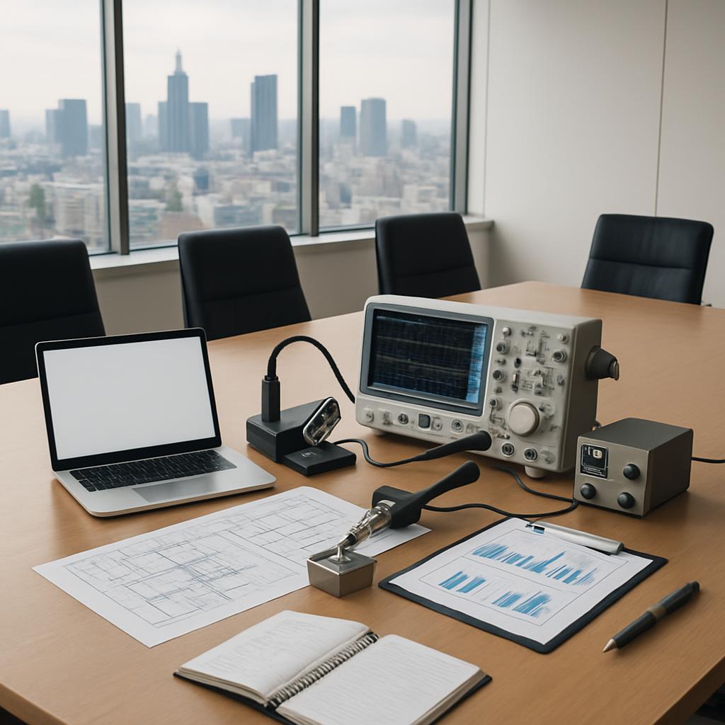 Un esempio di scrivania adibita ad attività da laboratorio.